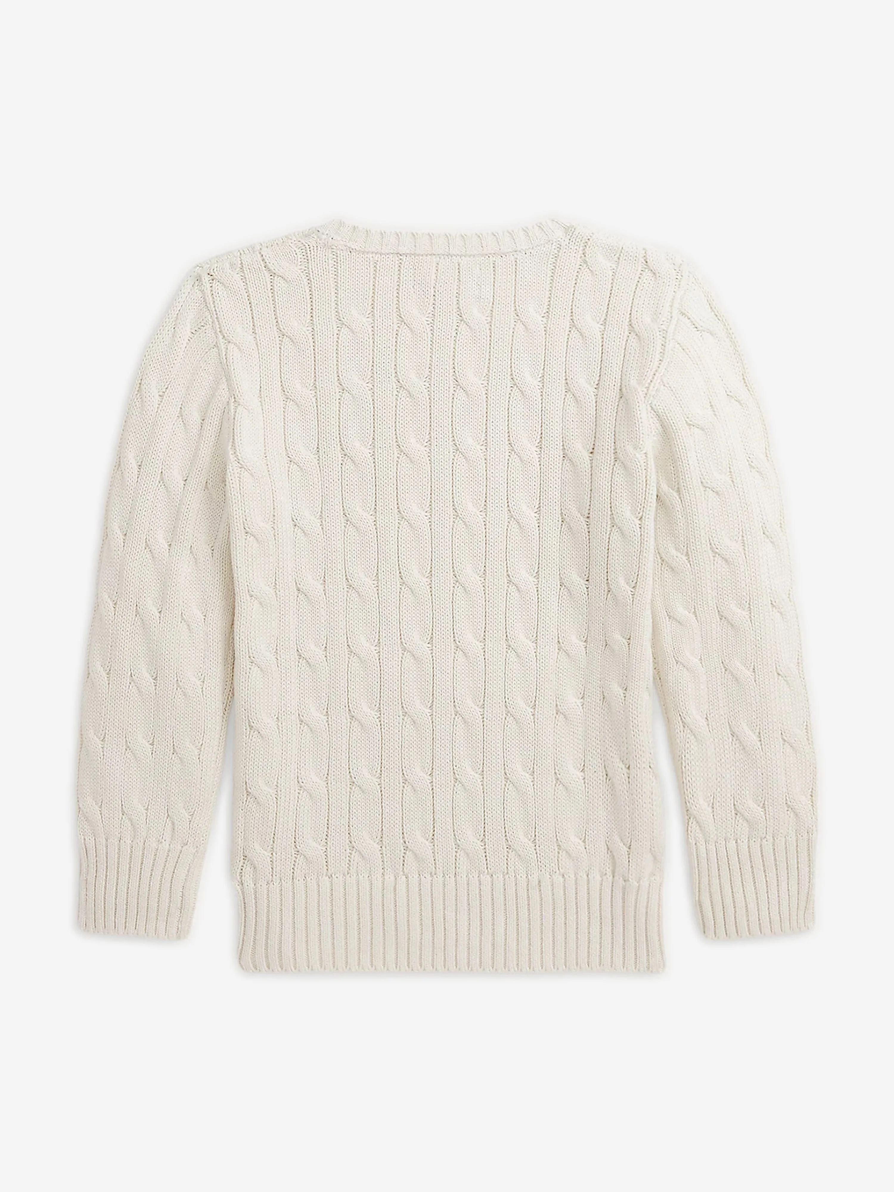 Ralph Lauren Boys Cable Knit Jumper in Ivory