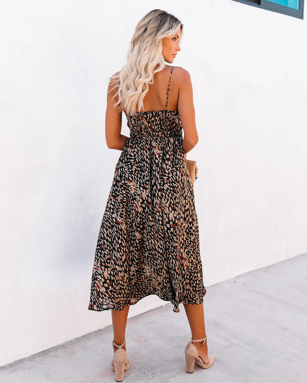 Real Taste Printed Cutout Midi Dress - FINAL SALE