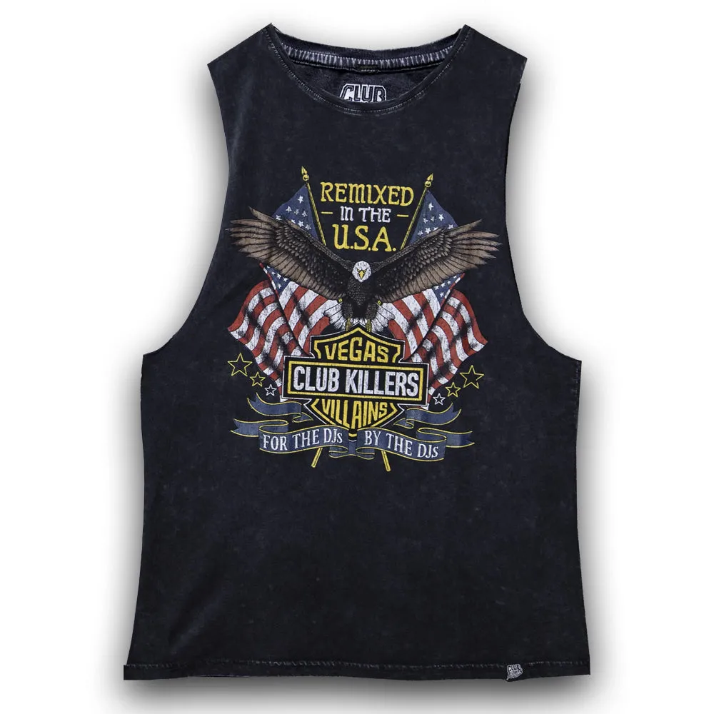 Remixed in the USA Tank Top - Grey