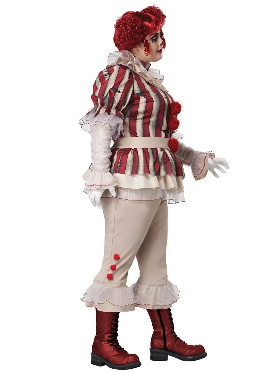 Sadistic Clown Womens Plus Size Halloween Costume