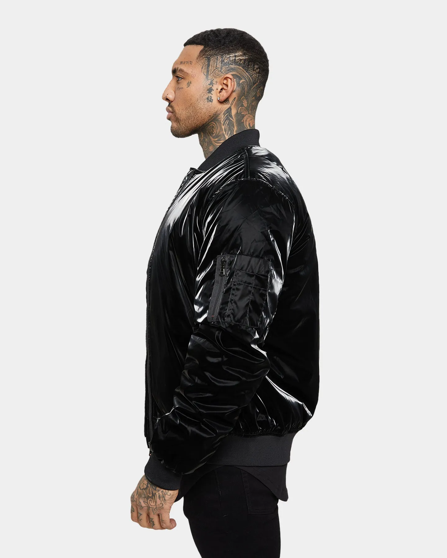 Saint Morta Gloss Bomber Jacket Black