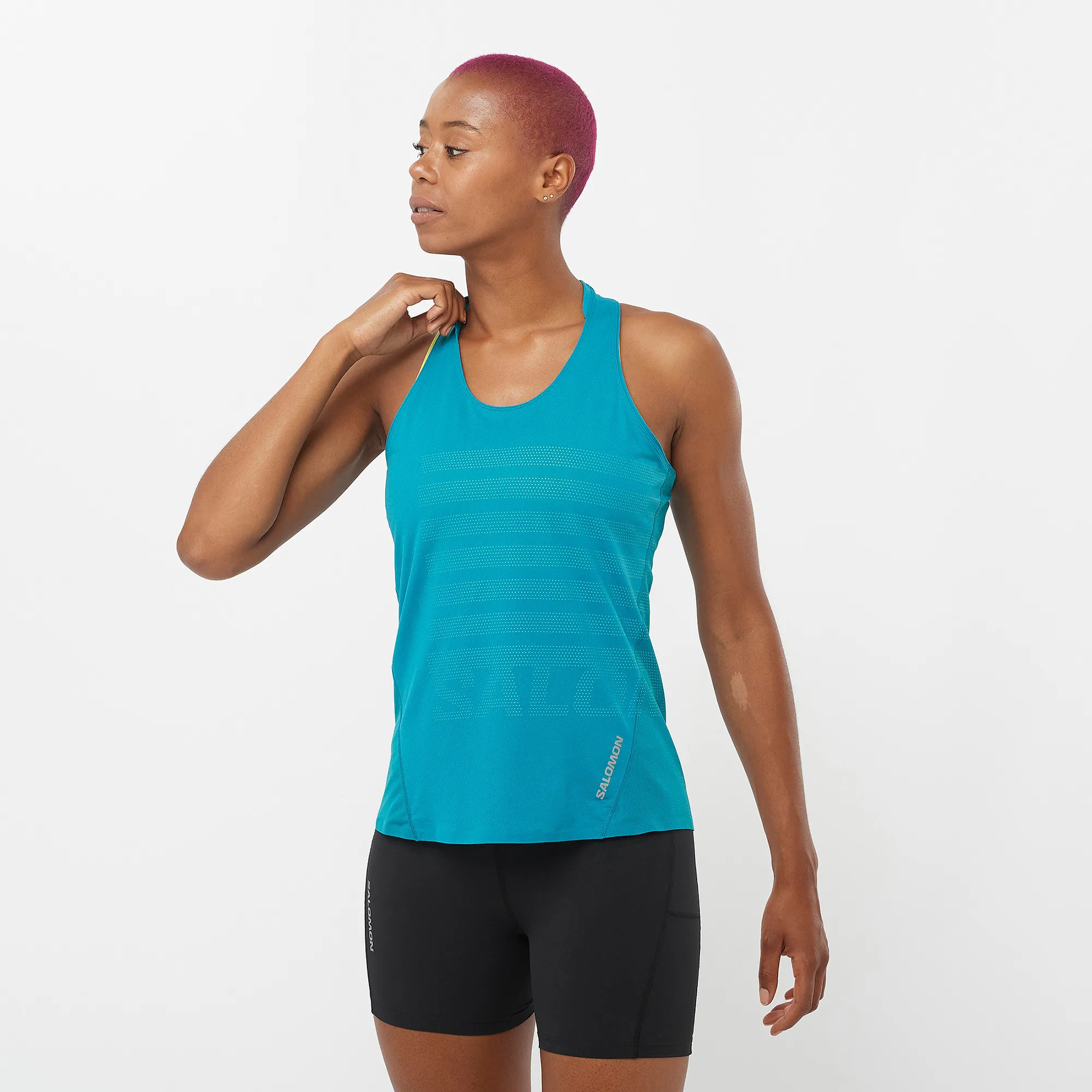 Salomon Women&#x27;s Sense Aero Graphic Tank Top Tahitian Tide | Buy Salomon Women&#x27;s Sense Aero Graphic Tank Top Tahitian Tide here | Outnorth