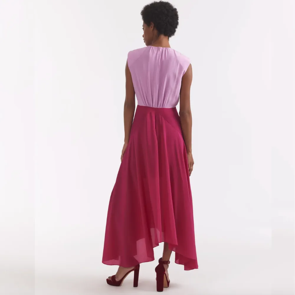 Saloni Divya Dress - Light Peony/Raspberry