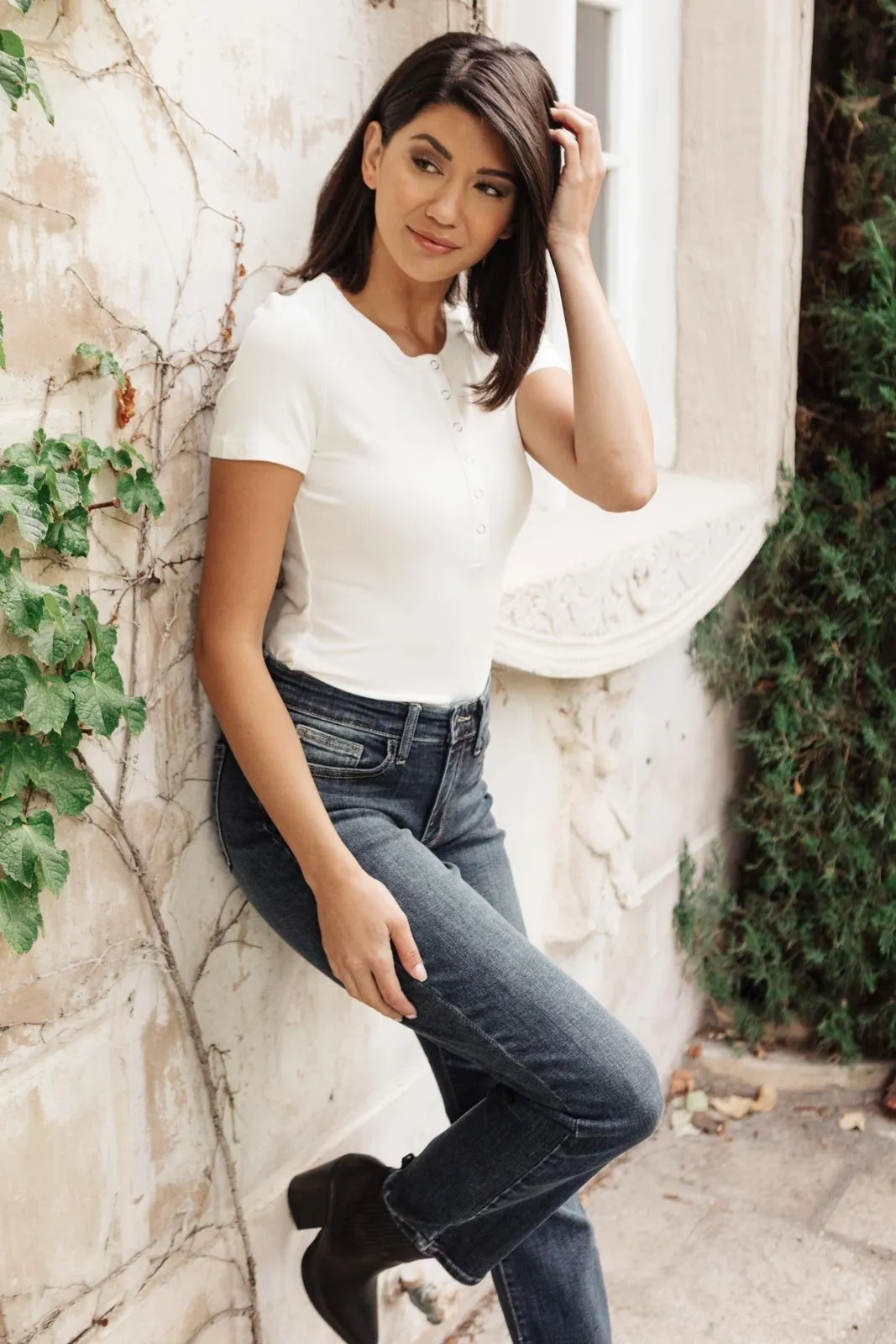 Snap It Up Bodysuit in White