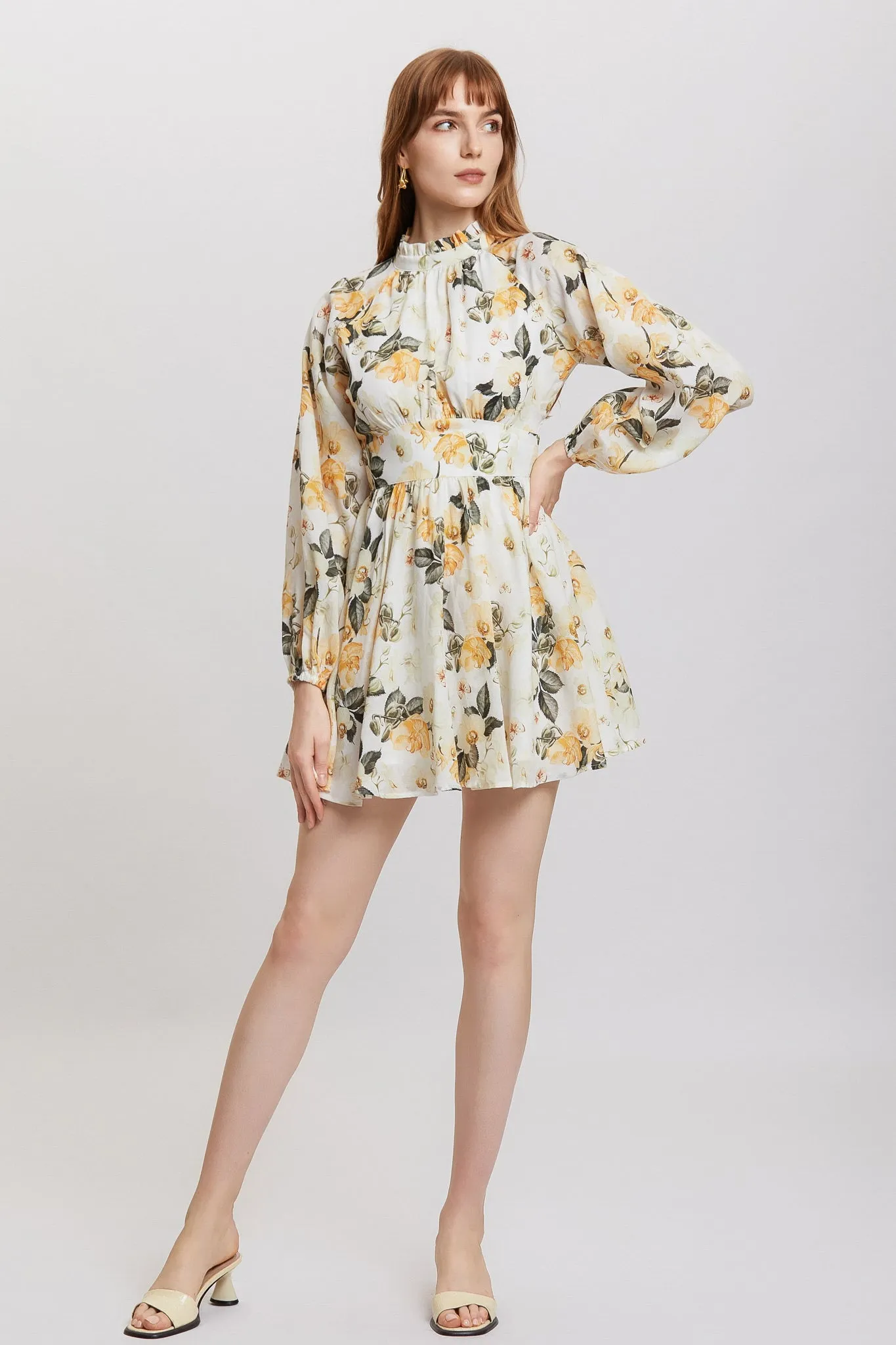 ST | Pericallis Ruffle Mini Dress