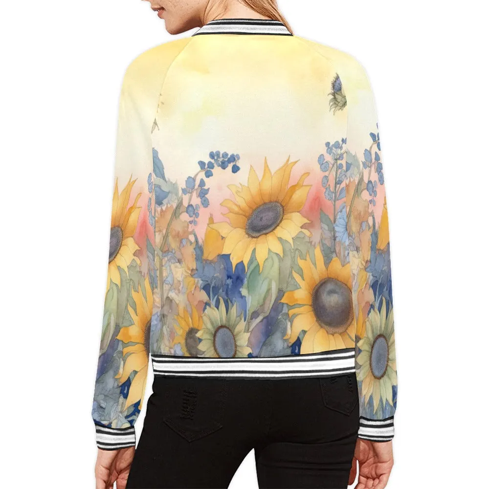 Sunflowers 342 Bomber Jacket for Women