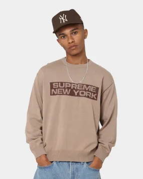 Supreme 2-Tone Sweater Light Brown