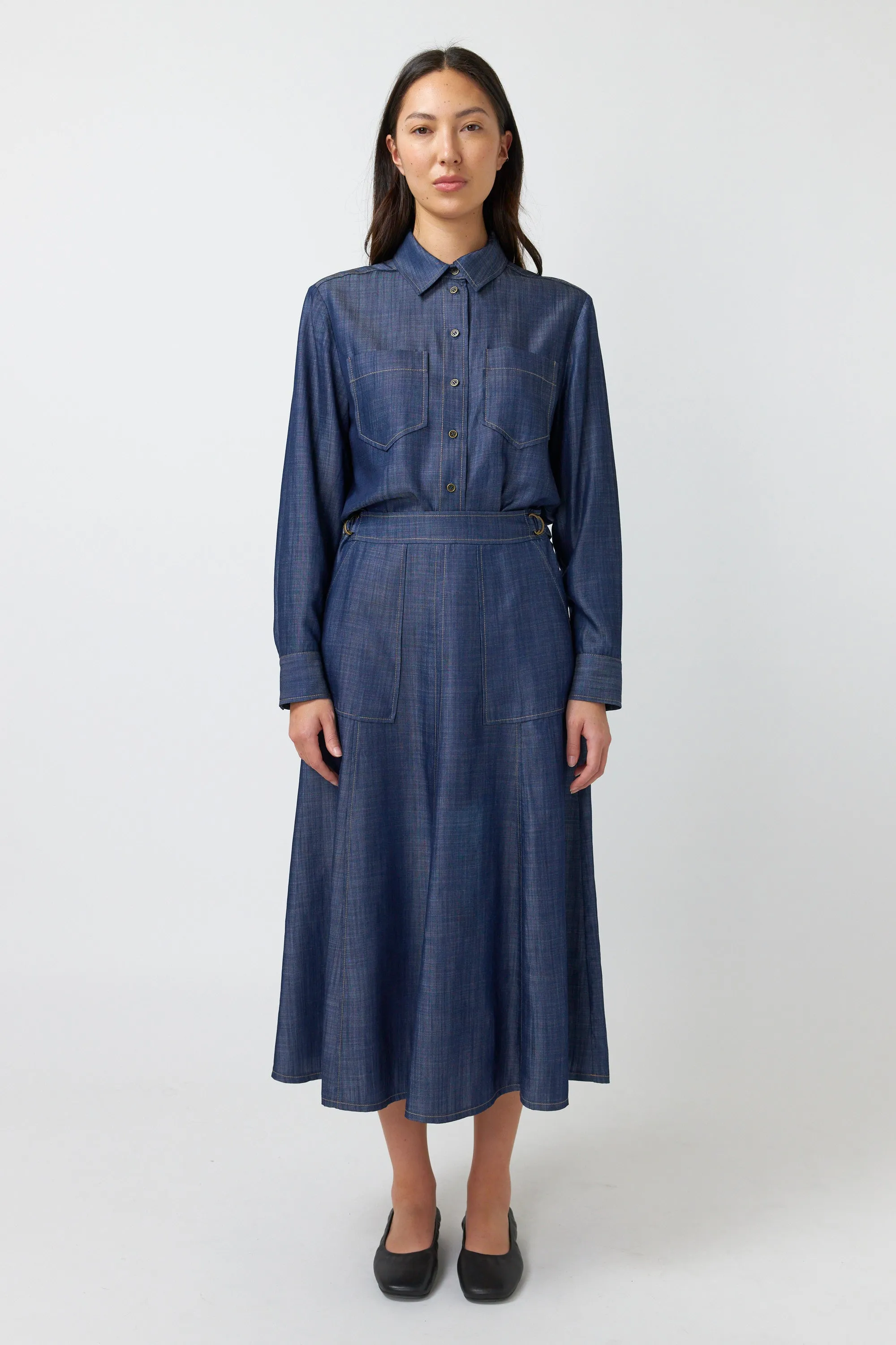 Sylvester Traveller Skirt - Chambray