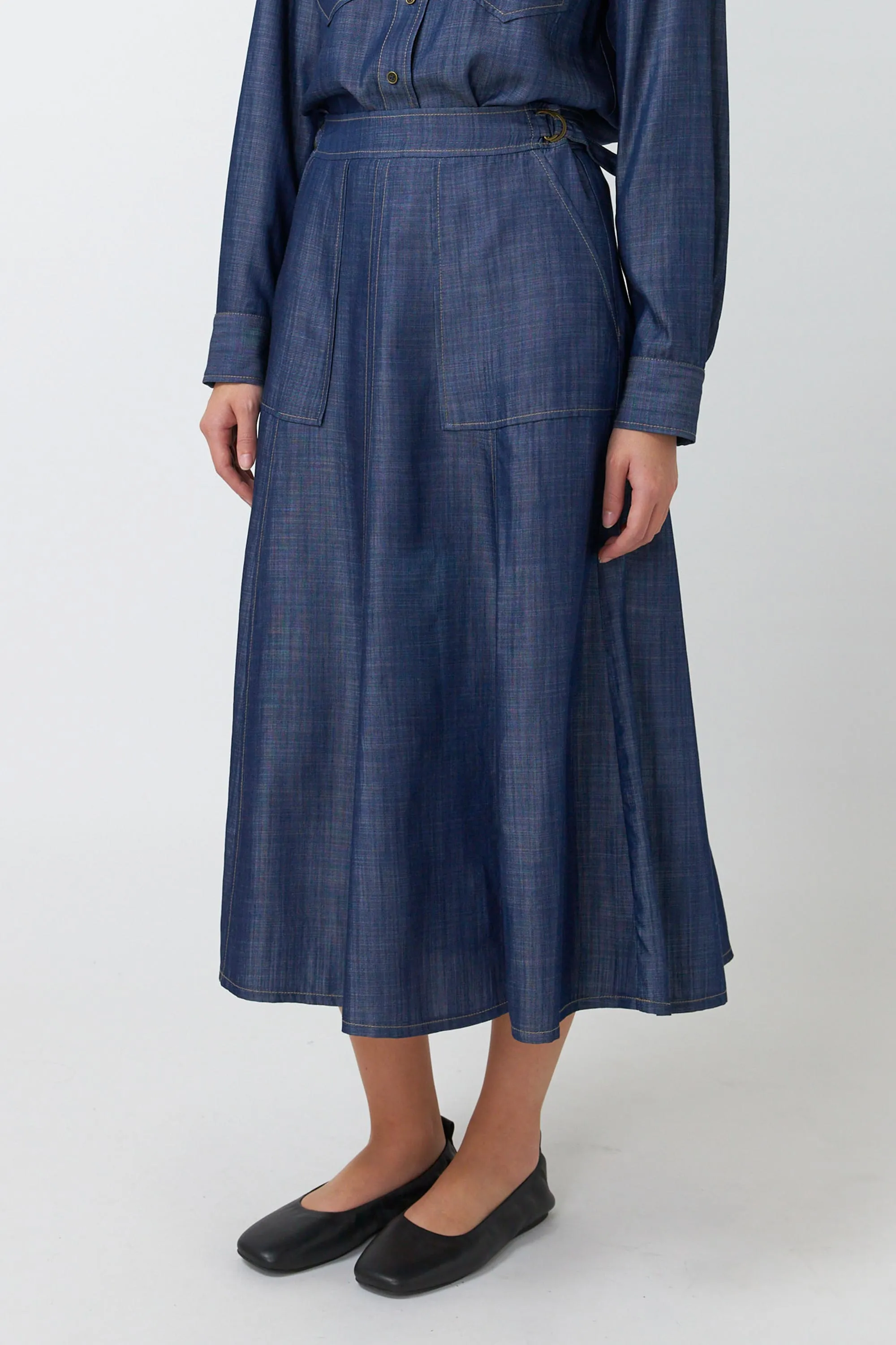 Sylvester Traveller Skirt - Chambray