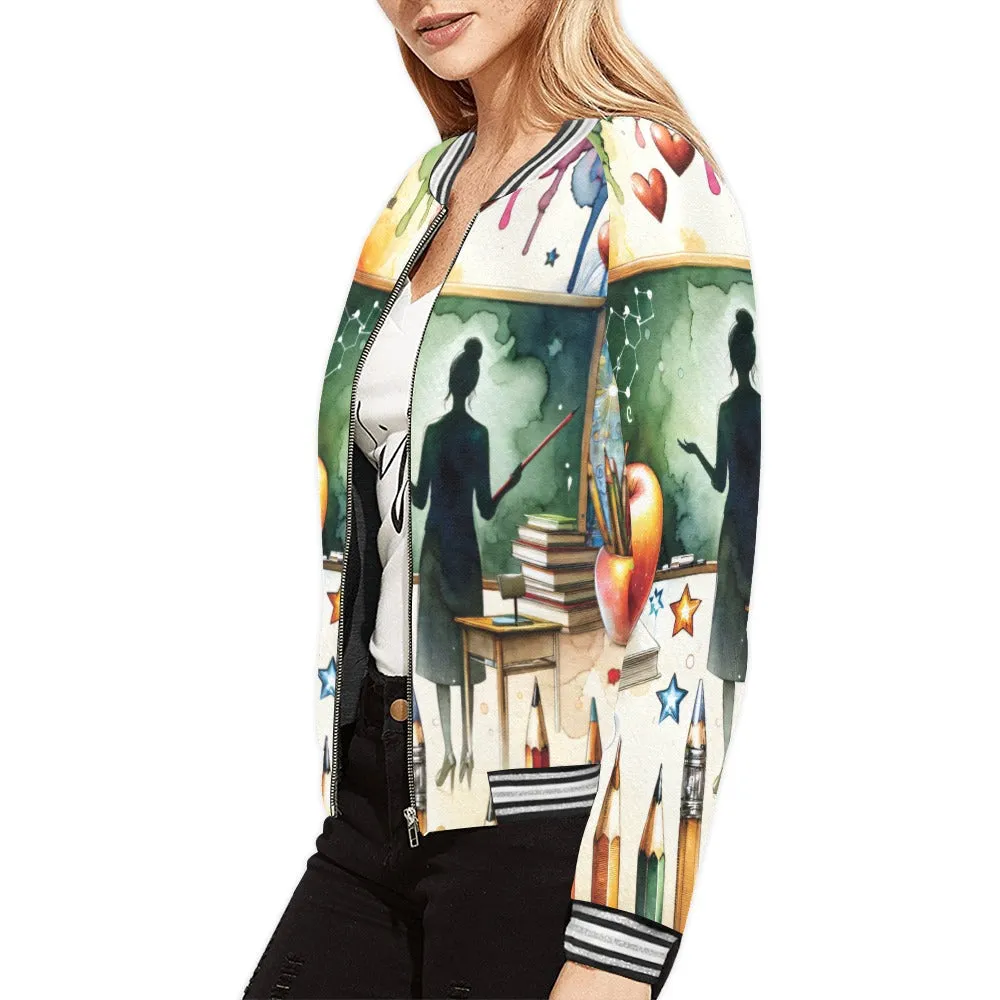 Teacher awd1161 Bomber Jacket for Women