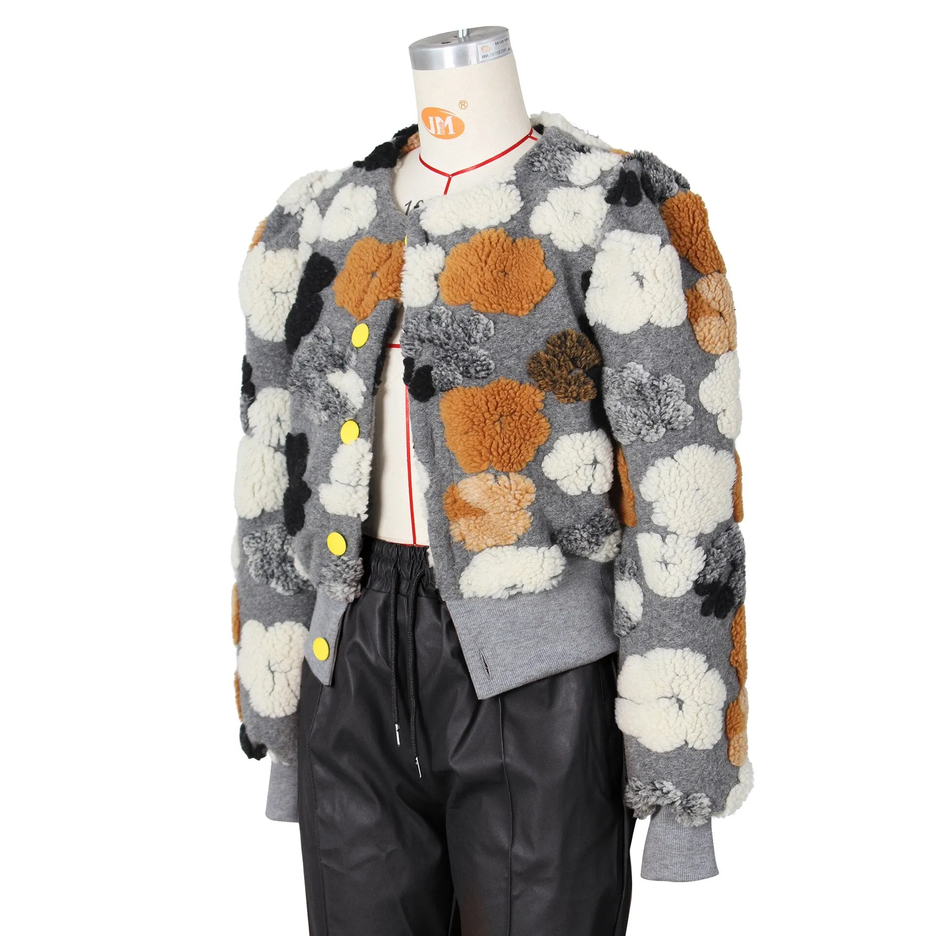 TEEK - Button Front Floral Touch Jacket