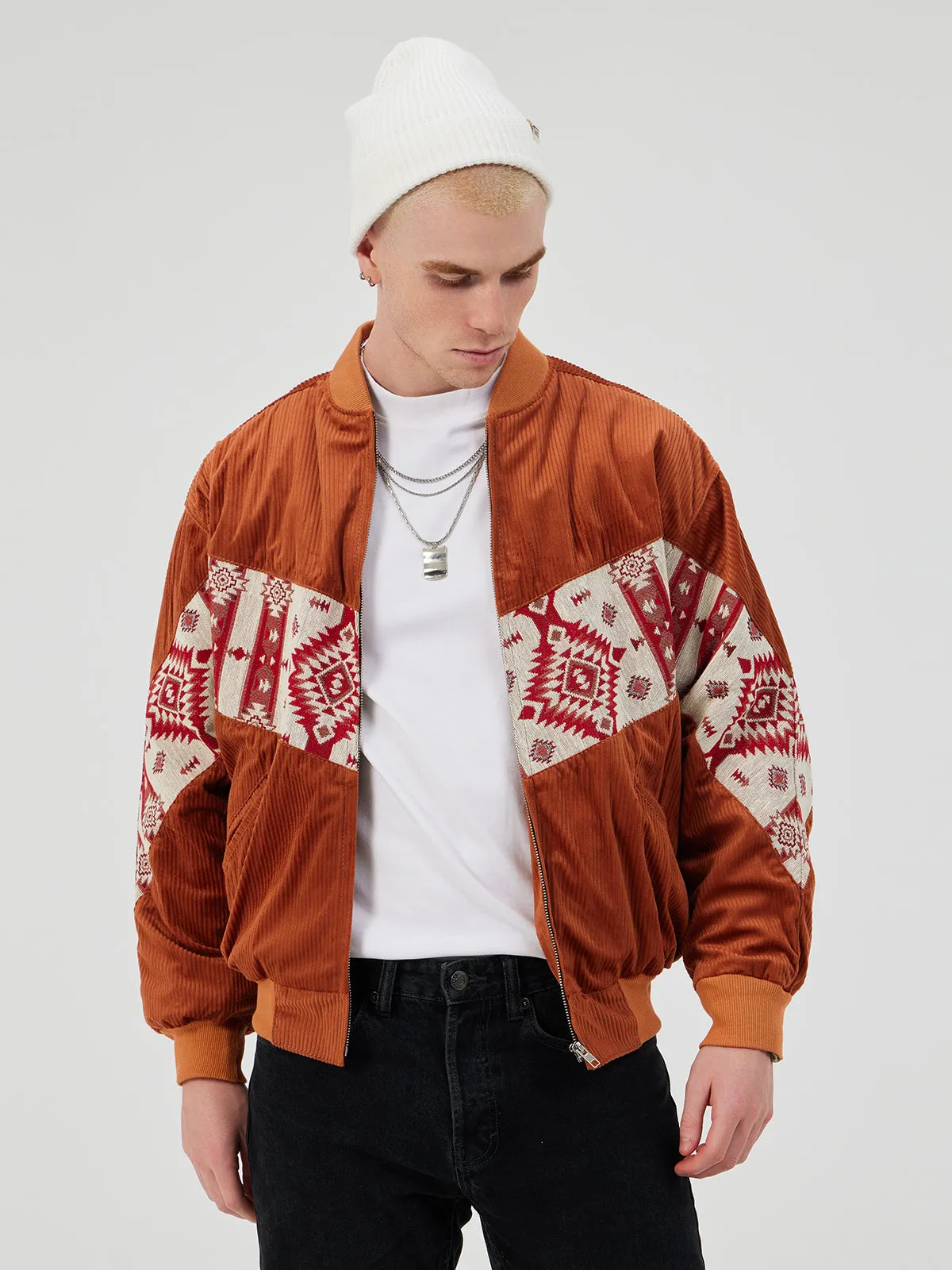 TERRA COTTA UNISEX BOMBER JACKET M