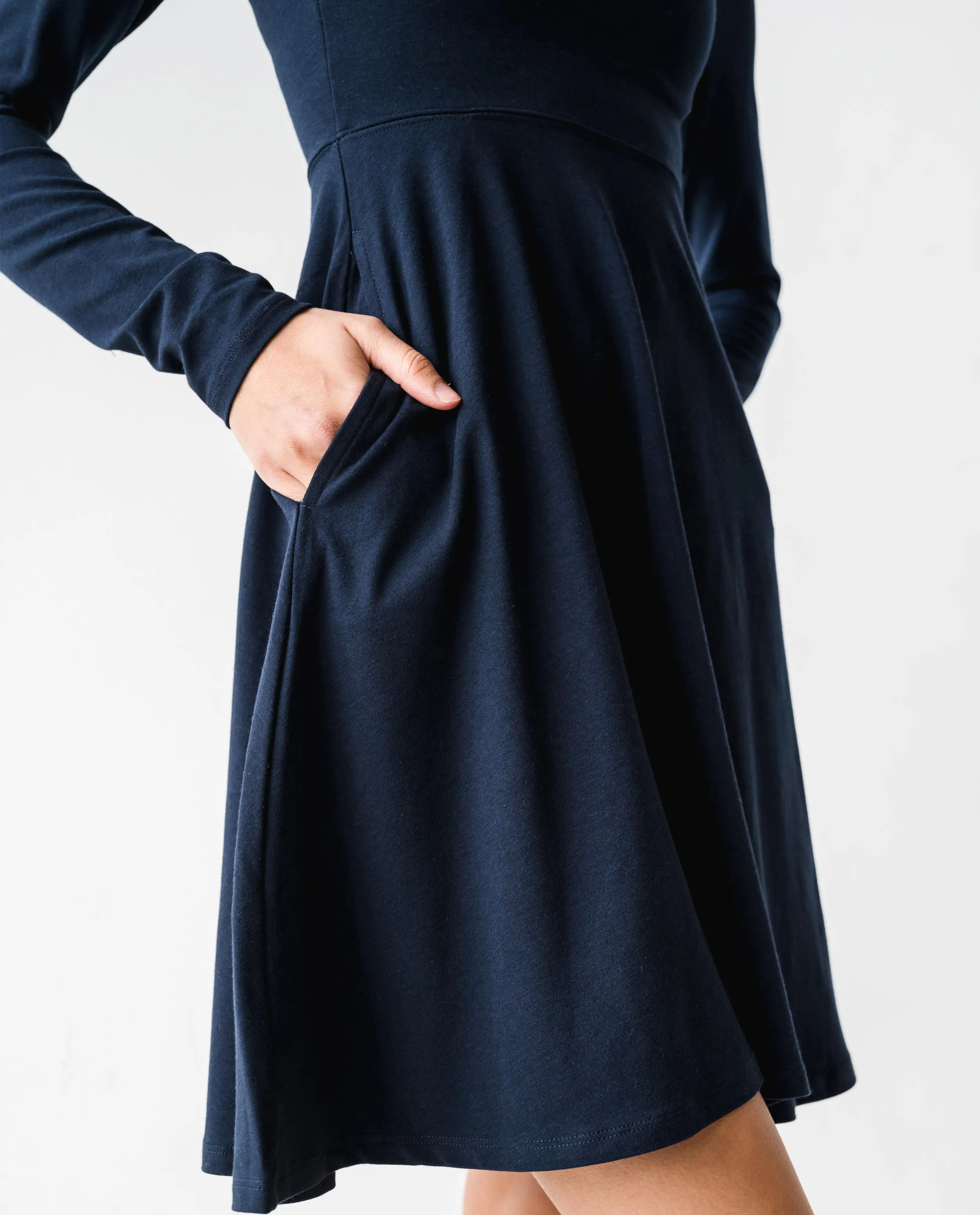 The Long Sleeve Squareneck Dress