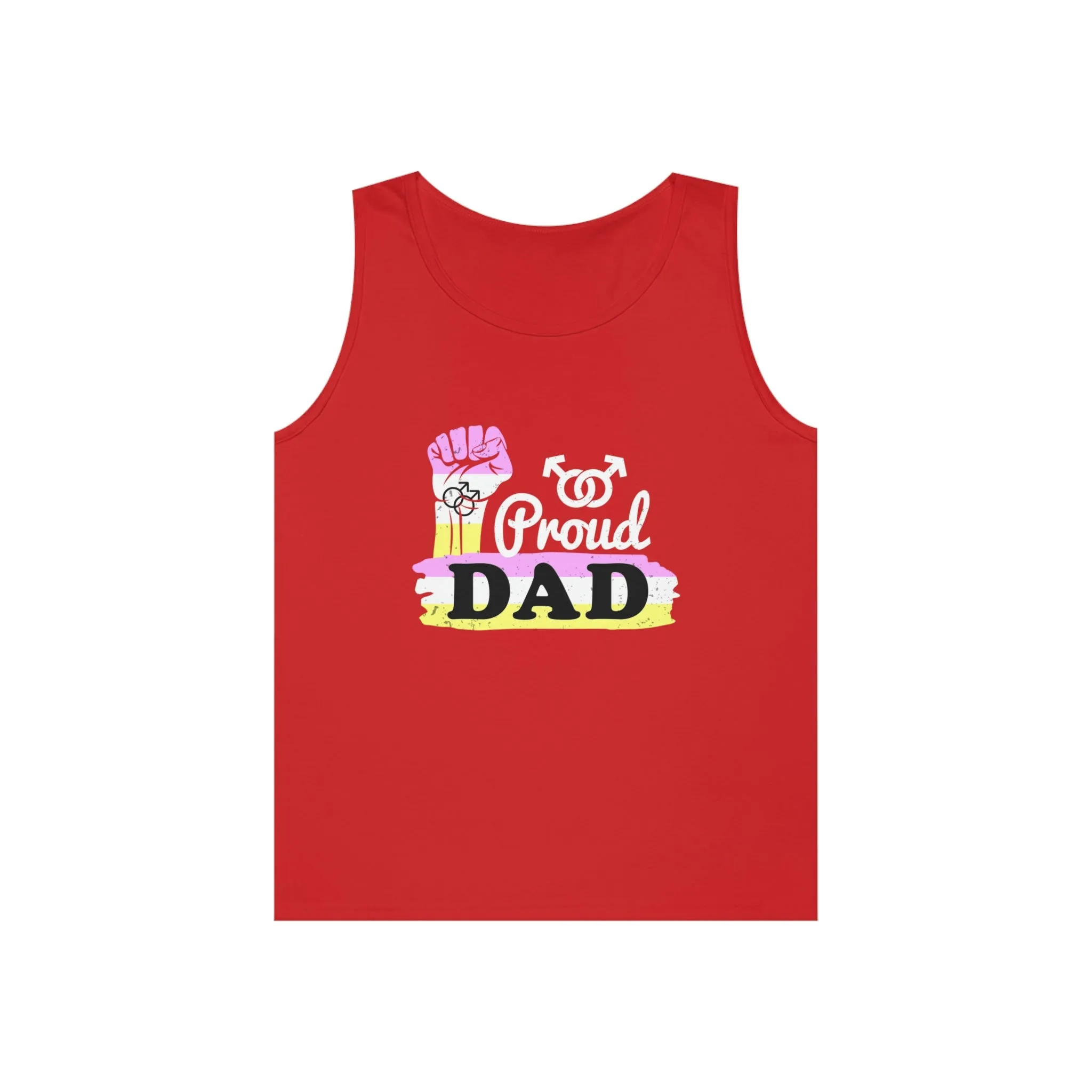 Twink Pride Flag Heavy Cotton Tank Top Unisex Size - Proud Dad