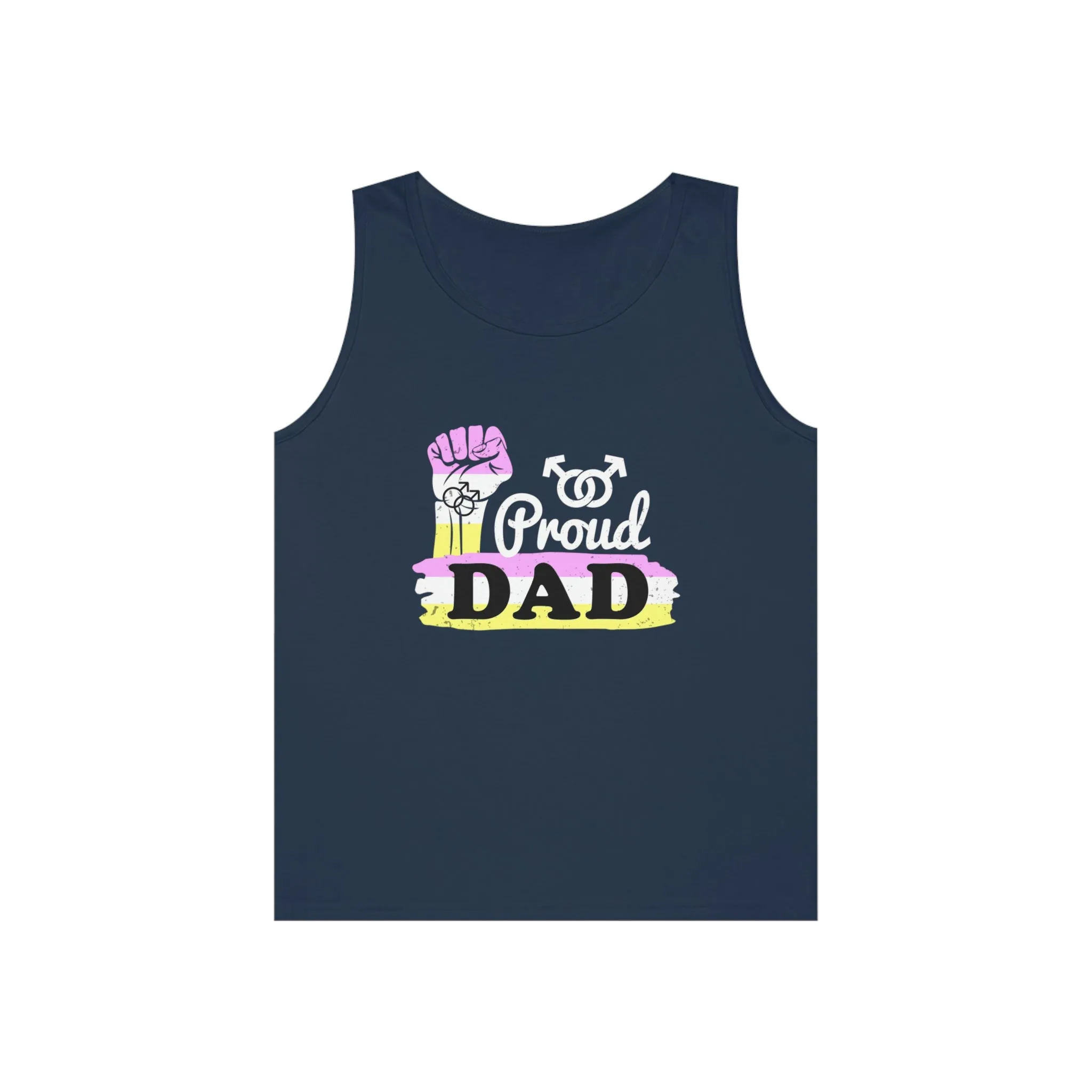 Twink Pride Flag Heavy Cotton Tank Top Unisex Size - Proud Dad