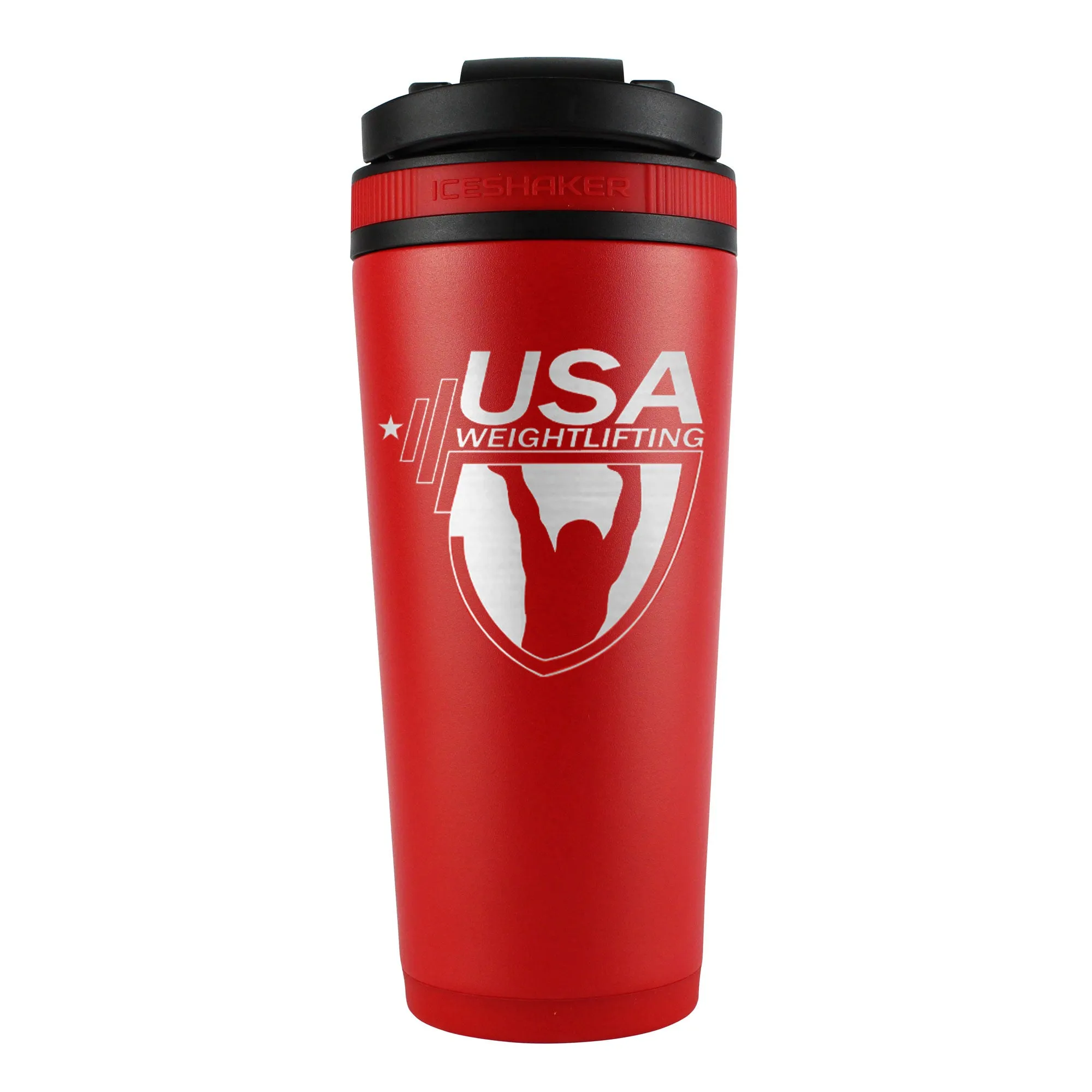 USA Weightlifting Custom 26oz Ice Shaker - Red