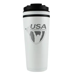 USA Weightlifting Custom 26oz Ice Shaker - White