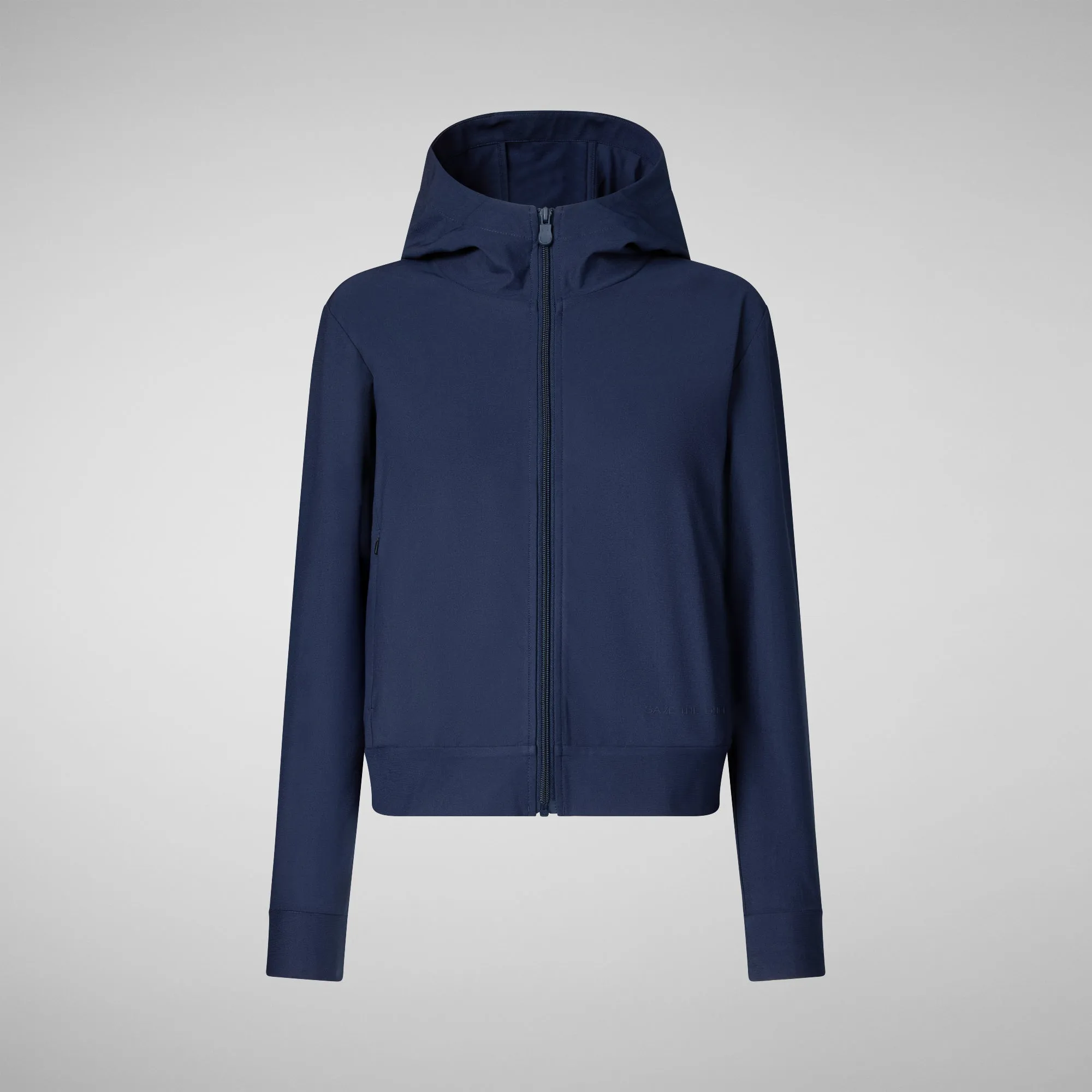 Women's hooded sweatshirt Pear in navy blue